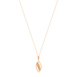 Collier acier dore rose - vue 1
