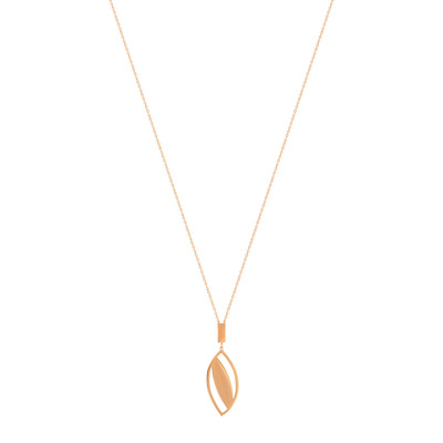 Collier acier dore rose