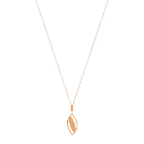 Collier acier dore rose