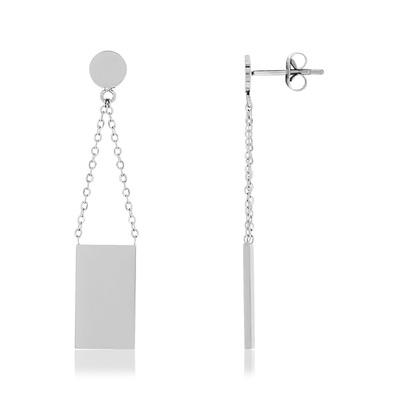 Boucles d oreilles acier - vue 1