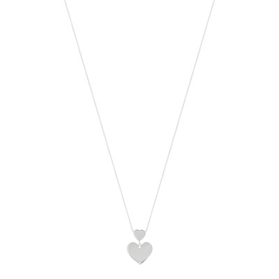 Collier acier coeurs 45 cm - vue 1