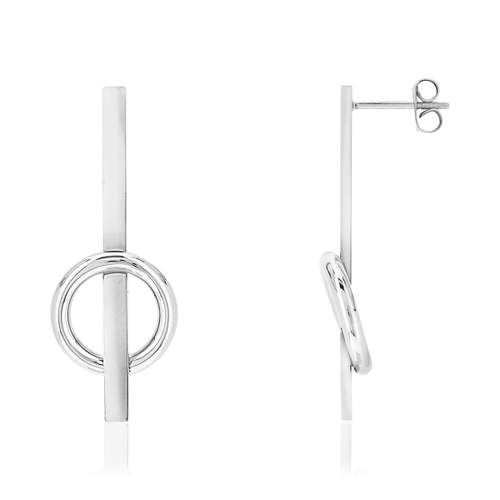 Boucles d'oreilles acier pendants
