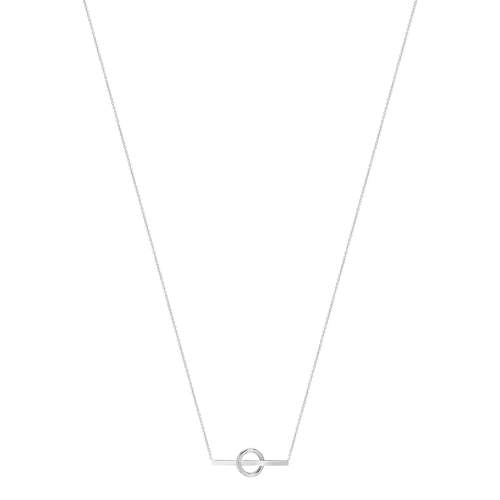 Necklace steel ring and bar 45 cm