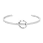 Bracelet jonc acier ouvert anneau - vue 1