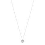 Collier acier coeur pierres imitation 45 cm - vue 1