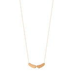 Collier acier dore rose - vue 1