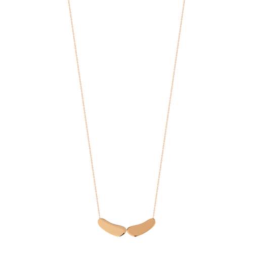 Collier acier dore rose