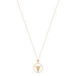Collier acier dore rose - vue 1