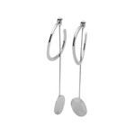 Boucles d'oreilles acier pendants - vue 1