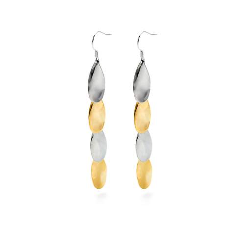 Two-tone steel earrings
