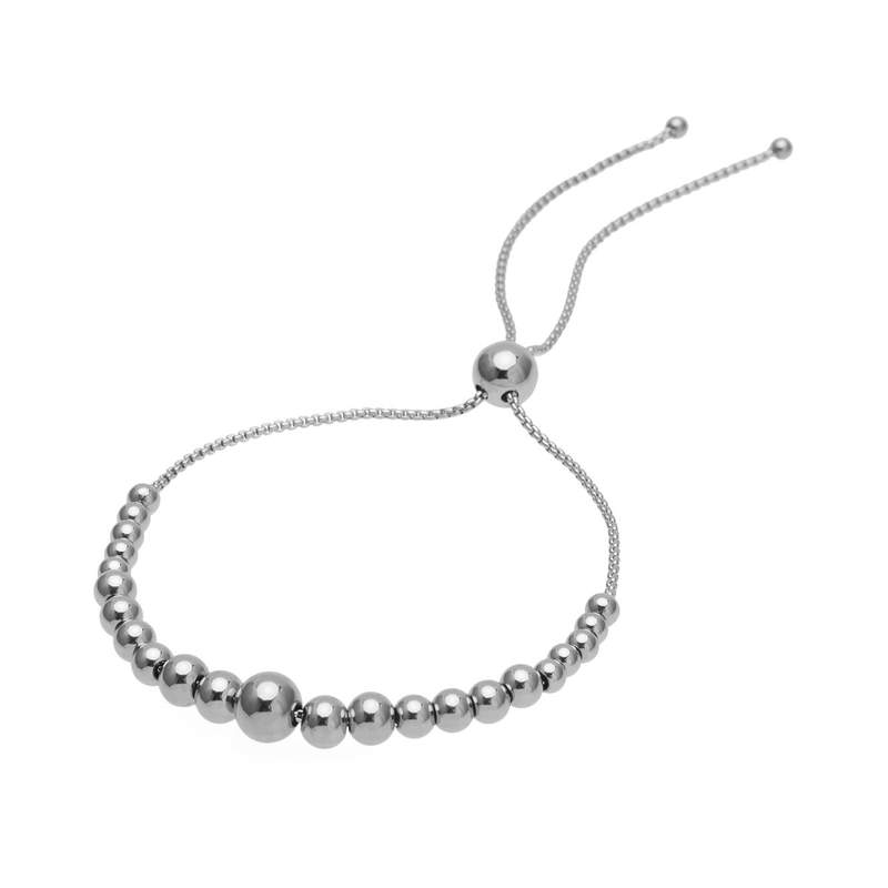 Bracelet acier boules - vue 1