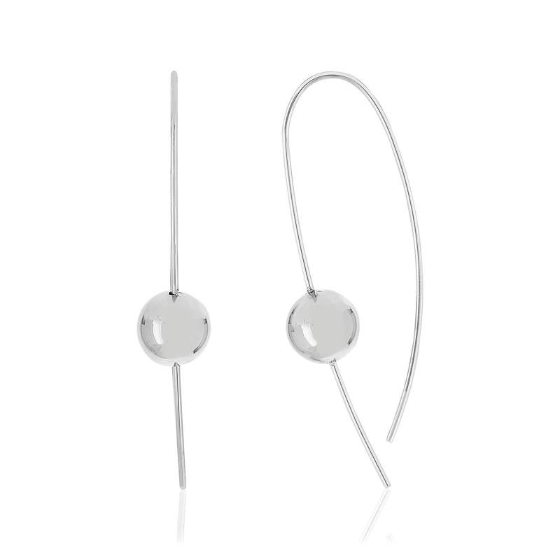 Boucles d'oreilles pendants acier - vue 1