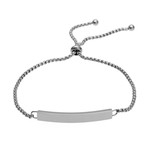 Bracelet acier plaque personnalisable - vue 1