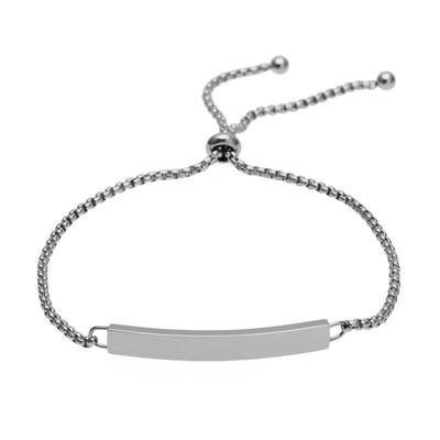 Bracelet acier plaque personnalisable