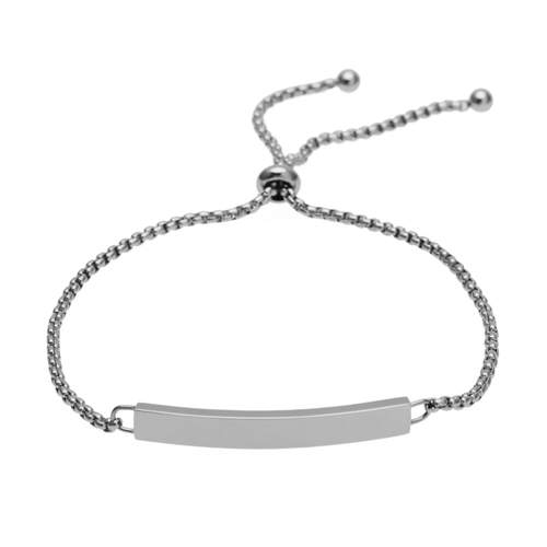 Bracelet acier plaque personnalisable