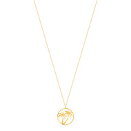 Collier acier dore 70 cm