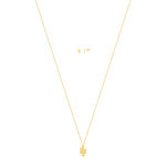 collier et boucles d'oreilles acier doré - vue 1