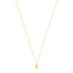 collier et boucles d'oreilles acier doré - vue D2