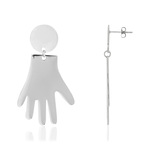 Boucles d oreilles acier - vue 1