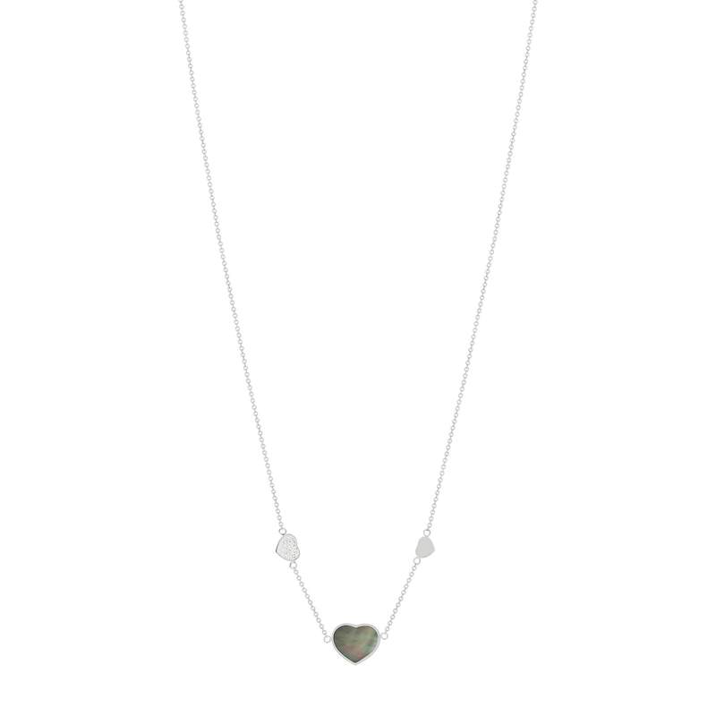 Collier acier et nacre 47 cm - vue 1