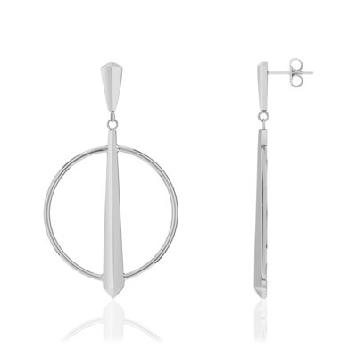 Boucles d oreilles acier - vue 1
