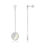Boucles d oreilles acier et nacres - vue 1