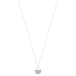 Collier acier disque pailleté 50 cm - vue 1