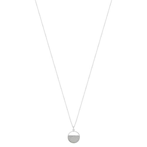 Collier acier disque pailleté 50 cm