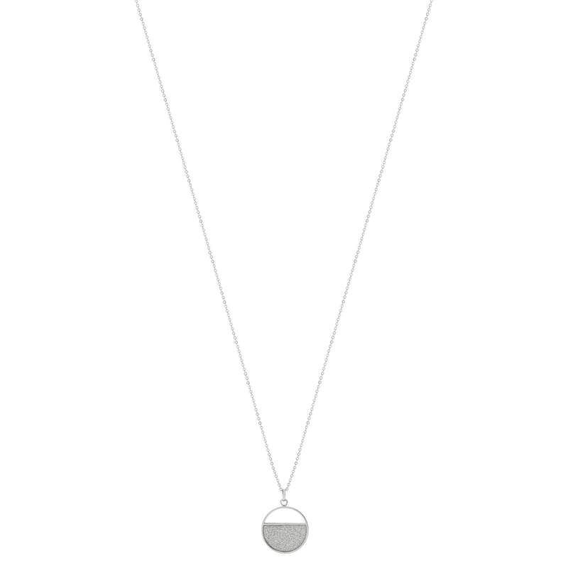 Collier acier disque pailleté 50 cm - vue 1