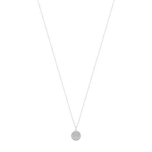 Collier acier disque arbre de vie 50 cm
