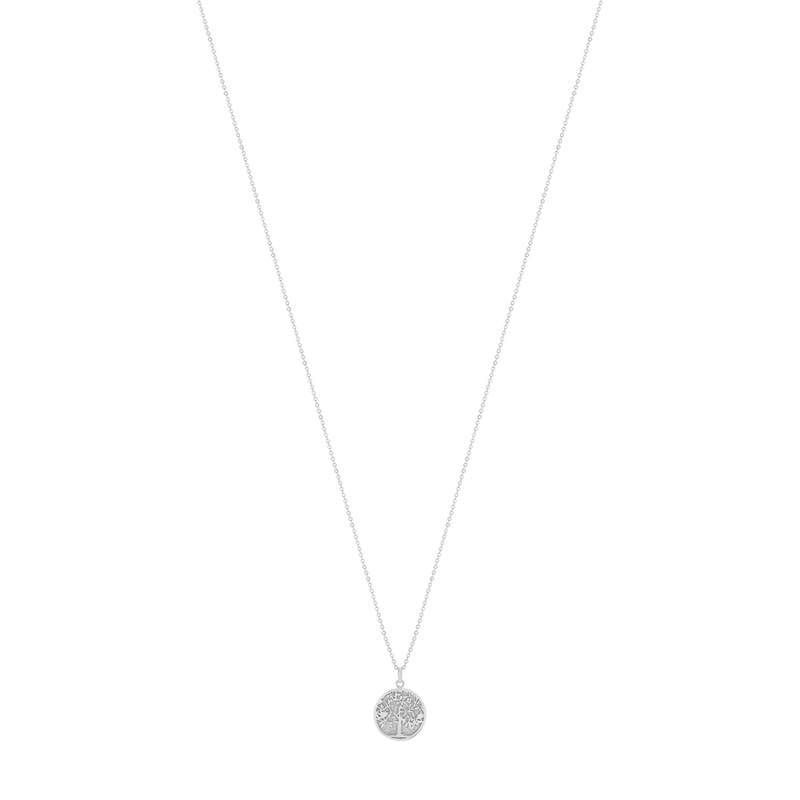 Collier acier disque arbre de vie 50 cm - vue 1