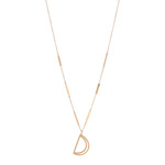 Collier acier doré rose 51 cm - vue 1