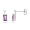 Boucles d'oreilles argent 925 améthystes - vue V1