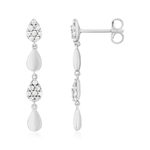 Boucles d'oreille argent 925 et zirconias - vue 1