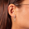 Boucles d'oreille argent 925 et zirconias - vue Vporté 1