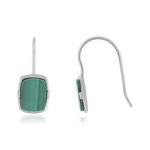 Boucles d'oreille argent 925 malachite - vue 1