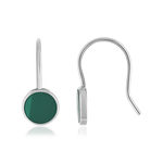 Boucles d'oreilles argent 925 malachite - vue 1