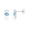 Boucles d'oreilles argent 925 perles d'eau douce et topazes - vue V1