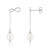 Boucles d'oreilles argent 925 perle de culture de chine - vue V1