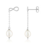 Boucles d'oreilles argent 925 perle de culture de chine - vue 1