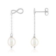 Boucles d'oreilles argent 925 perle de culture de chine