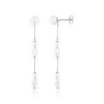 Boucles d'oreilles argent 925 perle de culture de chine - vue 1
