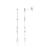 Boucles d'oreilles argent 925 perles d'eau douce et zirconias - vue V1