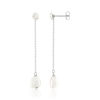 Boucles d'oreilles argent 925 perles d'eau douce - vue V1