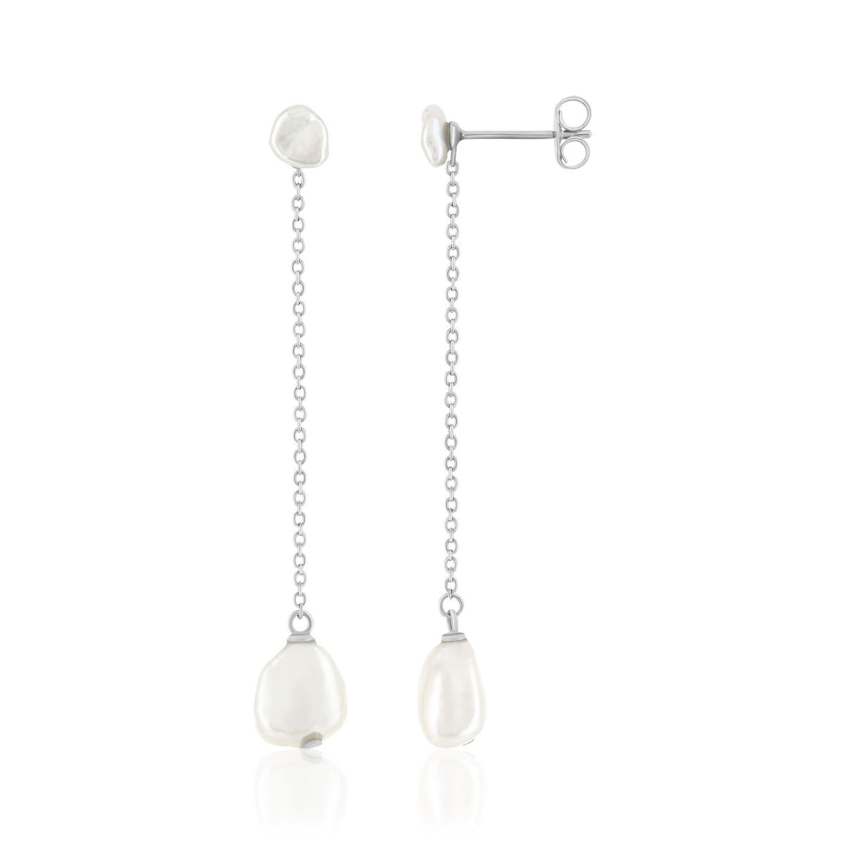 Boucles d'oreilles argent 925 perles d'eau douce