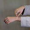 Bracelet argent 925 perles de Chine et zirconias 19cm - vue VD2