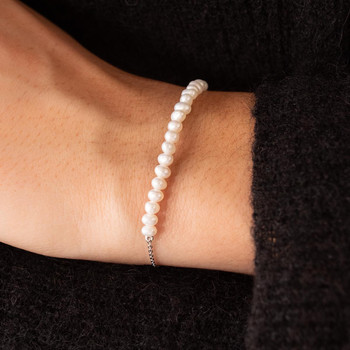Bracelet argent 925 perles de Chine 19cm