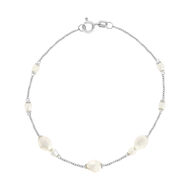 Bracelet argent 925 perles de Chine 19cm