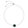 Bracelet argent 925 malachite 23cm - vue V1