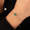 Bracelet argent 925 malachite 23cm - vue Vporté 1